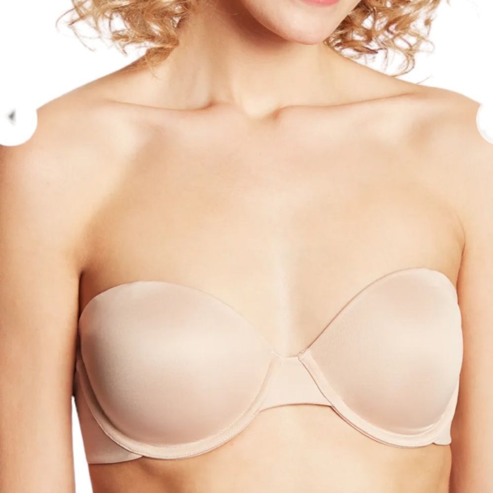 Maidenform nude beige Side Smoothing Strapless Underwire Bra size 36DD